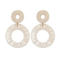 St Armands Designs of Sarasota - Calypso Raffia Statement Circle Earrings