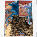 Stabilized wood hybrid buckeye burl panels