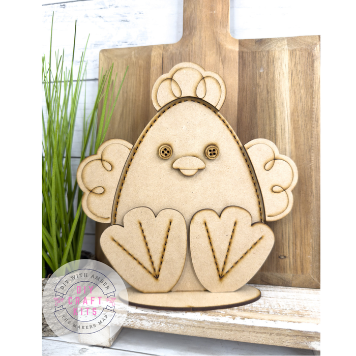 Stitched Sitting Chick DIY Kit