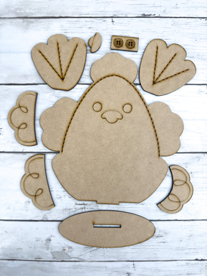 Stitched Sitting Chick DIY Kit
