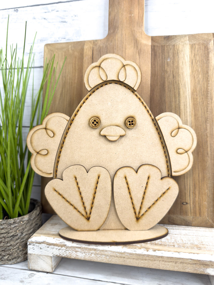 Stitched Sitting Chick DIY Kit