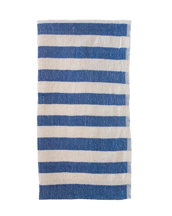 Stripe Hand Woven Cotton Hand Towel | Chambray