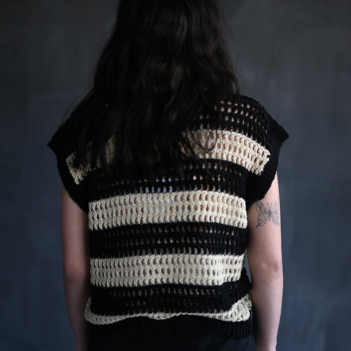 Striped Knit Top | Black Bisque | Small