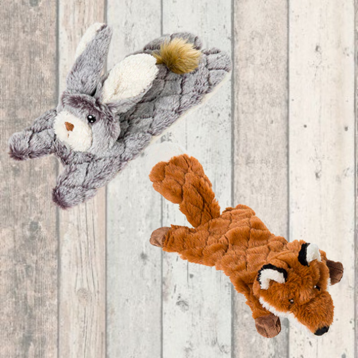 Stuffing Free Woodland Animals Dog Toy - DOGHOUSE