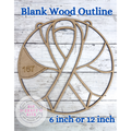Style 167 Awareness Ribbon laser Cut Outline Frame Blank