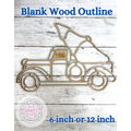 Style 169 Truck with Tree laser Cut Outline Frame Blank