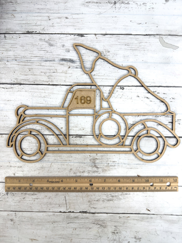 Style 169 Truck with Tree laser Cut Outline Frame Blank