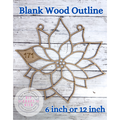 Style 171 Plain Poinsettia laser Cut Outline Frame Blank