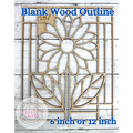 Style 187 Flower Laser Cut Outline Frame Blank