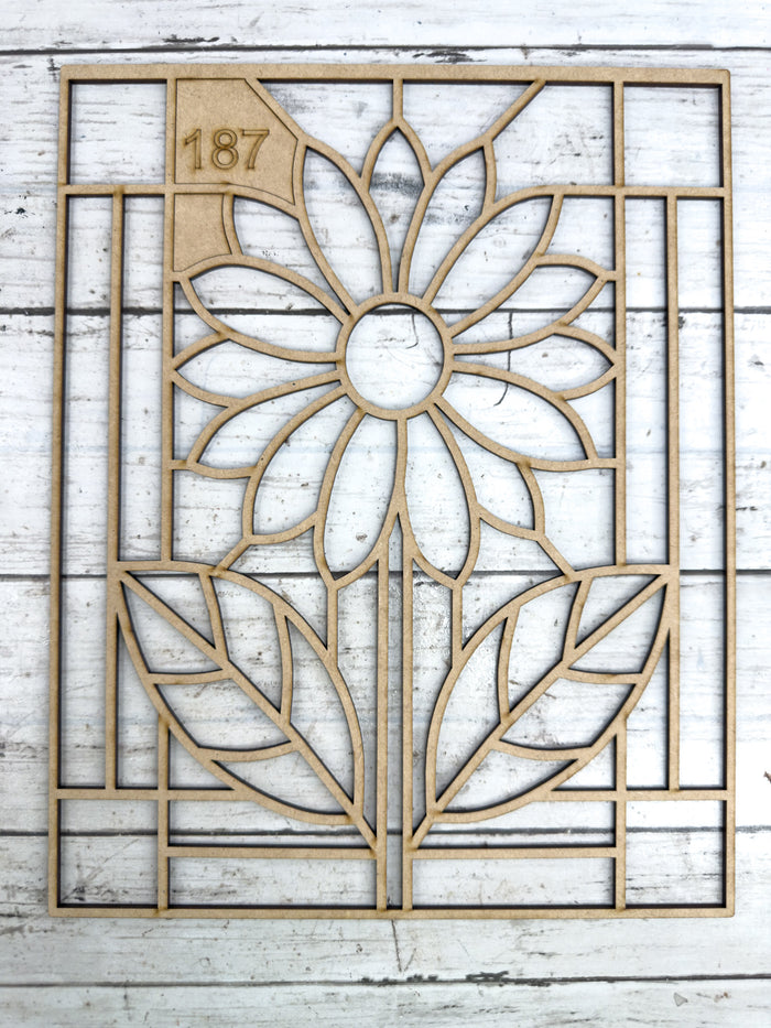 Style 187 Flower Laser Cut Outline Frame Blank