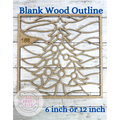 Style 188 Christmas Tree Laser Cut Outline Frame Blank