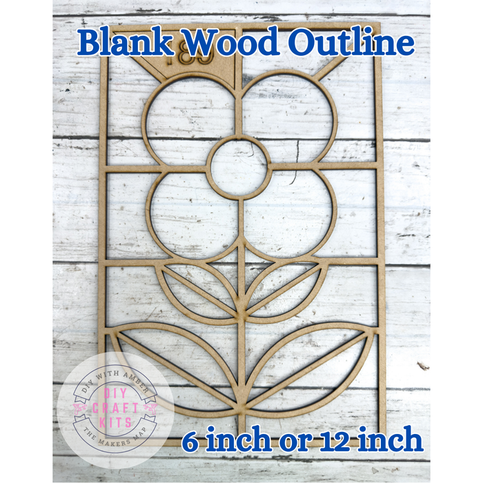 Style 189 Flower Sprout Laser Cut Outline Frame Blank