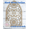 Style 94 Mandala Arch Laser Cut Outline Frame Blank