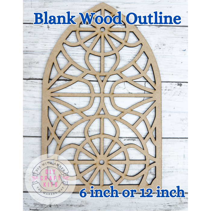 Style 94 Mandala Arch Laser Cut Outline Frame Blank