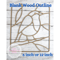 Style 96 Frame Chunky Bird Laser Cut Outline Frame Blank