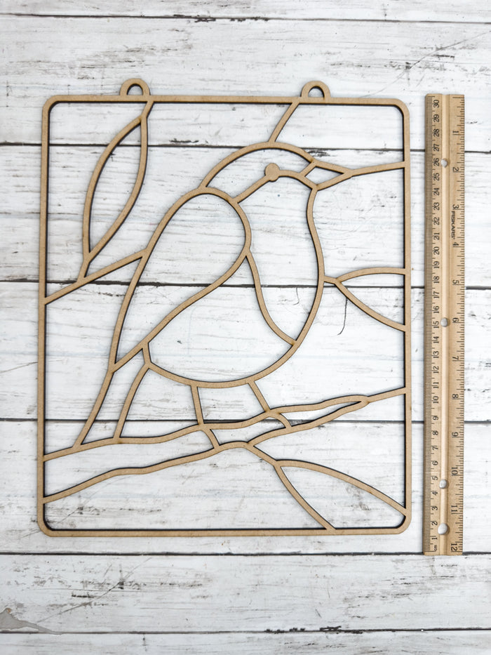 Style 96 Frame Chunky Bird Laser Cut Outline Frame Blank