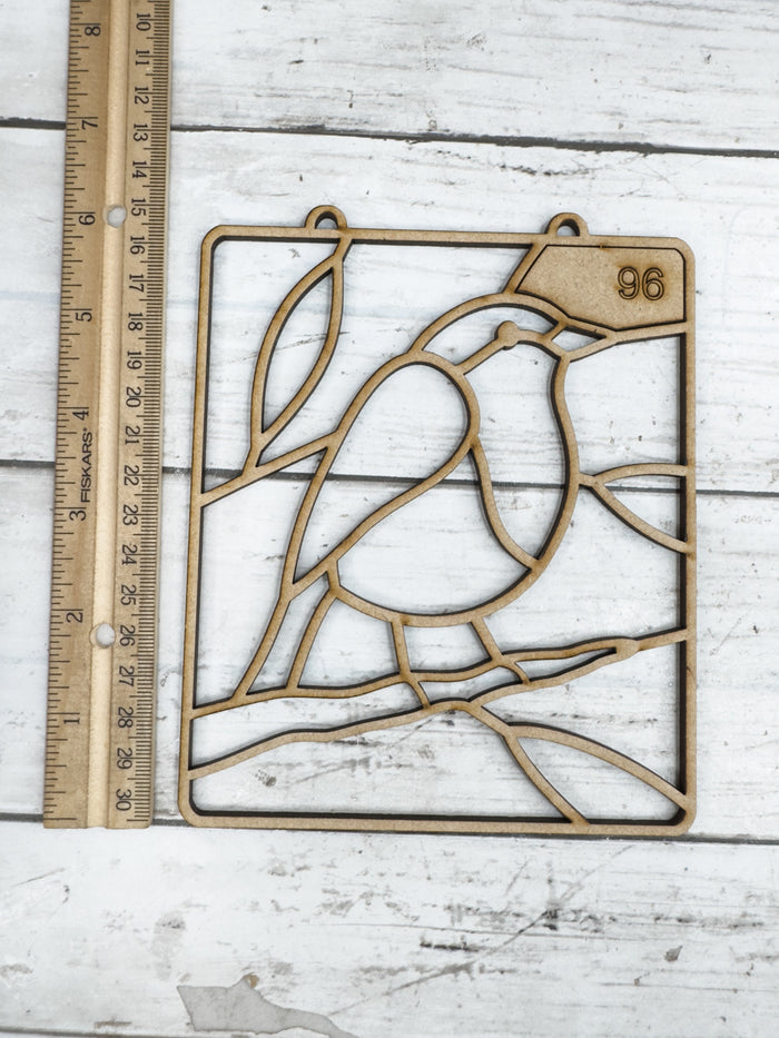 Style 96 Frame Chunky Bird Laser Cut Outline Frame Blank