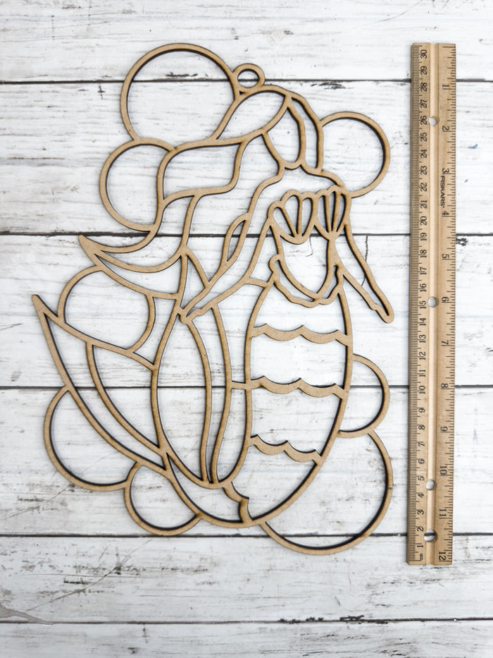 Style 97 Mermaid Laser Cut Outline Frame Blank