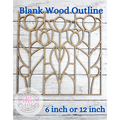 Style 99 Flower Stems Laser Cut Outline Frame Blank