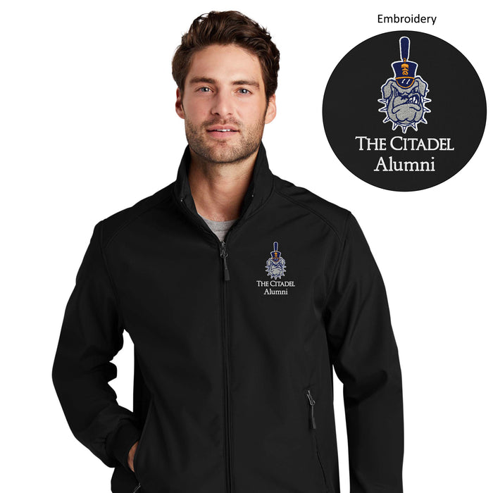 The Citadel, Alumni Spike, Soft Shell Bomber Jacket- Black