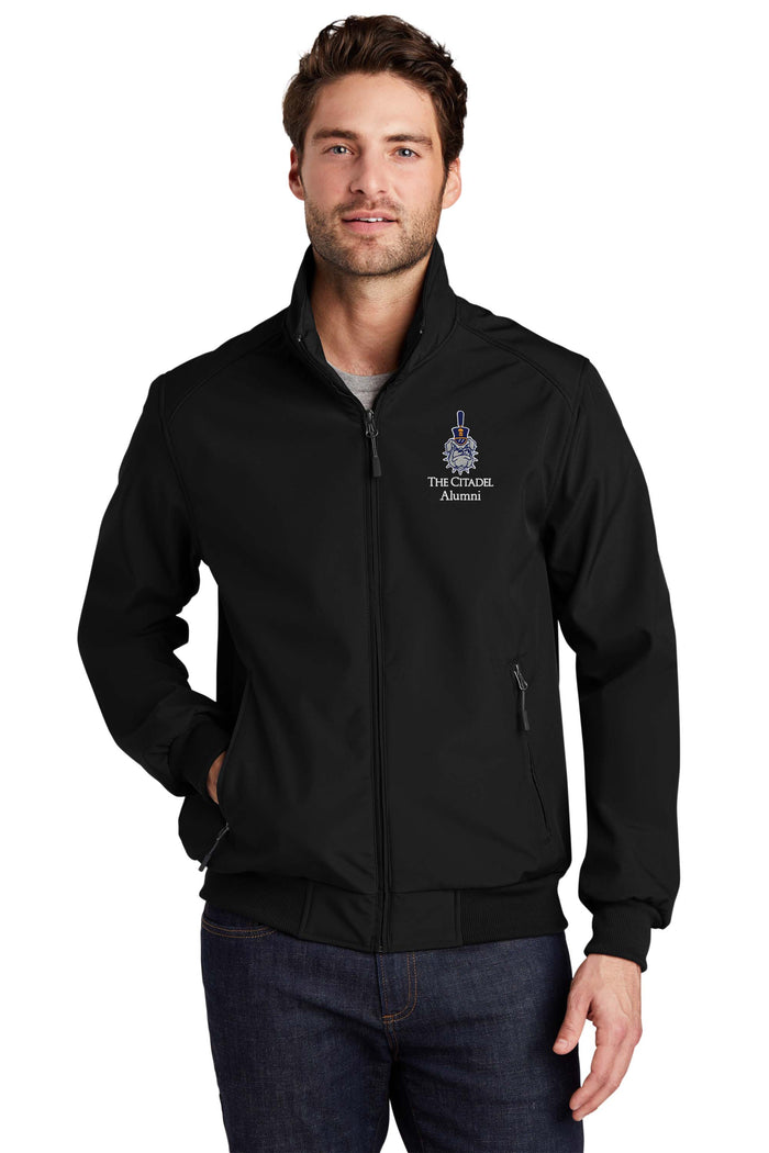 The Citadel, Alumni Spike, Soft Shell Bomber Jacket- Black
