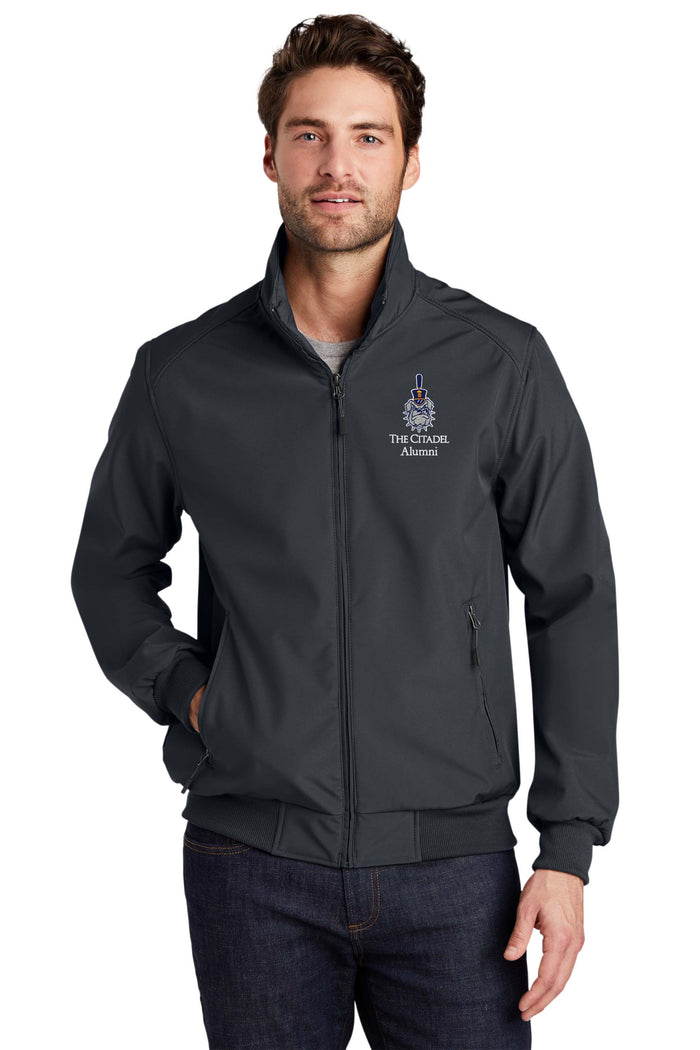 The Citadel, Alumni Spike, Soft Shell Bomber Jacket- Battleship Grey