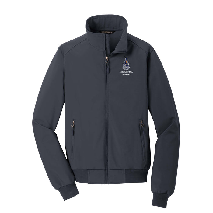 The Citadel, Alumni Spike, Soft Shell Bomber Jacket- Battleship Grey
