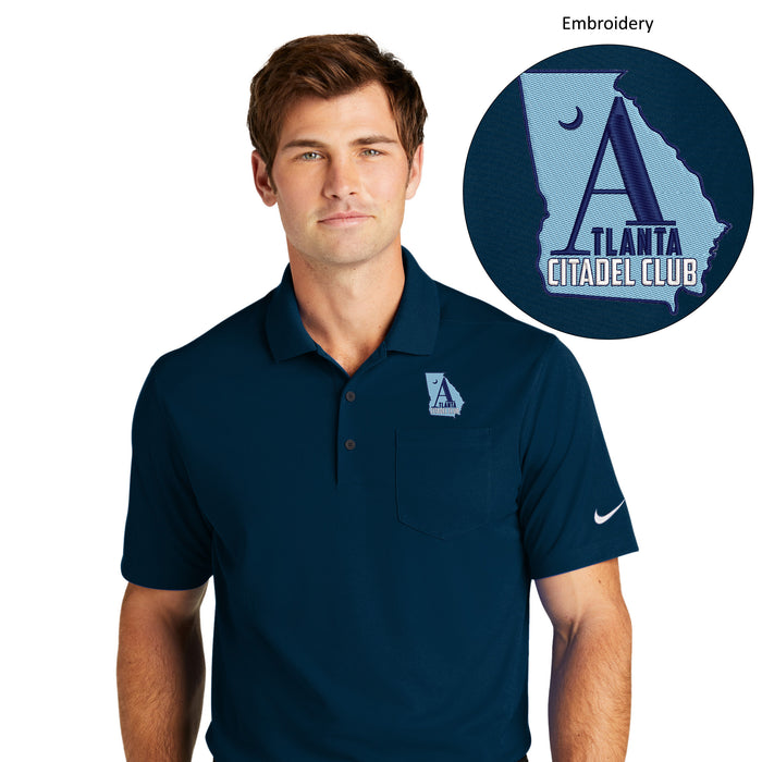 The Citadel, Atlanta Citadel Club, Nike Dri-FIT Micro Pique 2.0 Pocket Polo - Navy