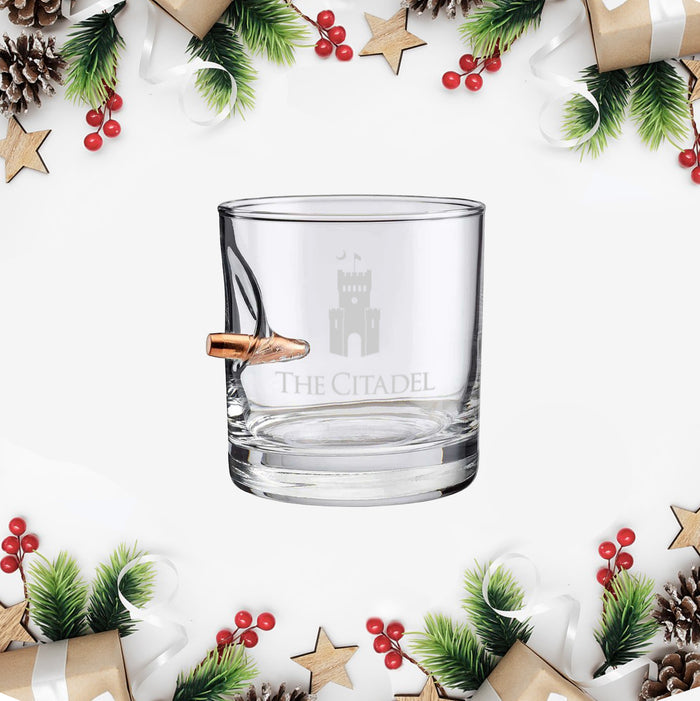 The Citadel, Benshot Whiskey Rocks Glass -11Oz