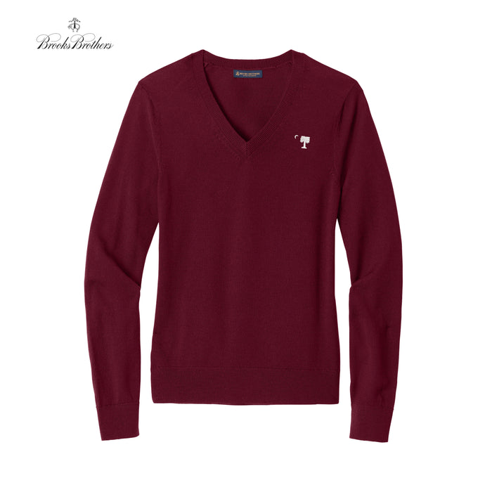 The Citadel, Big Red, Brooks Brothers ® Women’s Washable Merino V-Neck Sweater