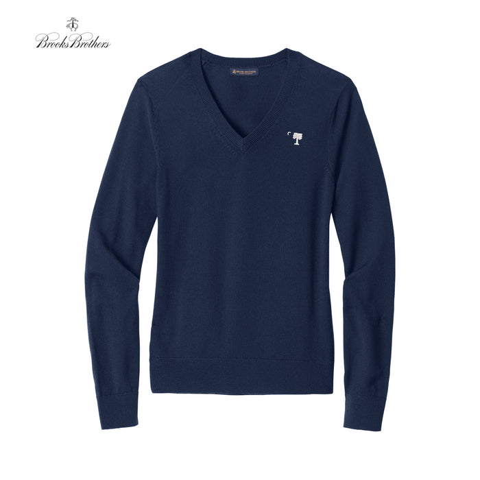 The Citadel, Big Red, Brooks Brothers ® Women’s Washable Merino V-Neck Sweater