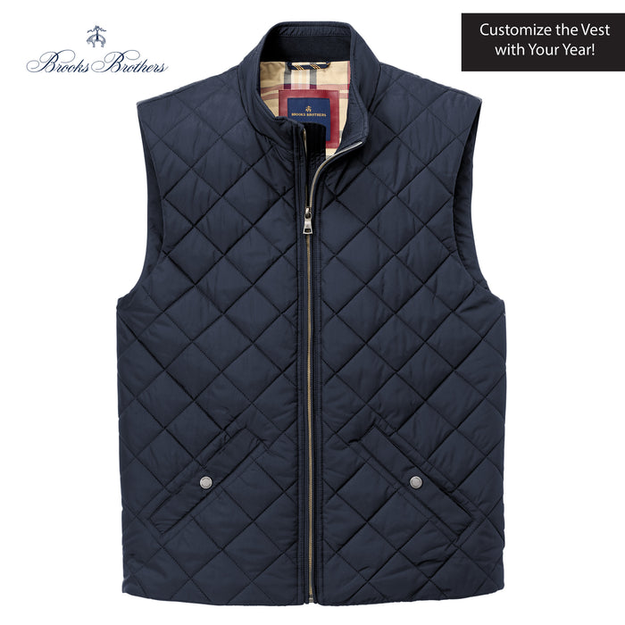 The Citadel, Alumni Big Red, Palmtree, Brooks Brothers® Quilted Vest - Navy