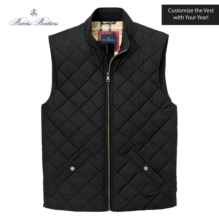 The Citadel, Alumni Big Red, Palmtree, Brooks Brothers® Quilted Vest - Black