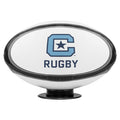 The Citadel Block C Logo, Sports Rugby Ball: Mid Size - White