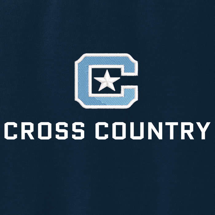 The Citadel Block C Sports - Cross Country, Unisex Embroidered Comfort Colors ® Ring Spun Crewneck Sweatshirt