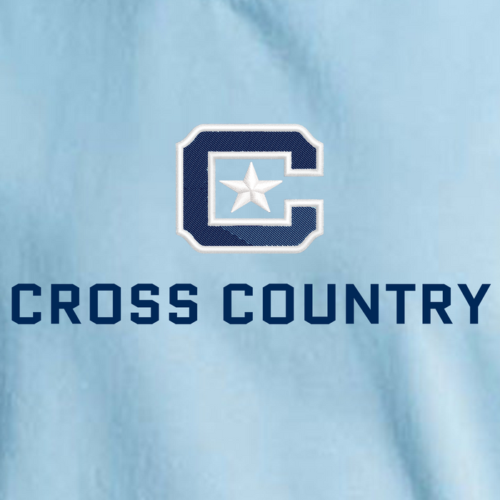 The Citadel Block C Sports - Cross Country, Unisex Embroidered Comfort Colors ® Ring Spun Crewneck Sweatshirt