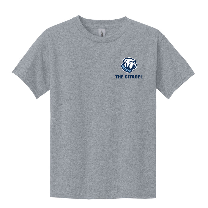 The Citadel Bulldog, Youth Heavy Cotton™ 100% Cotton T-Shirt - Gray