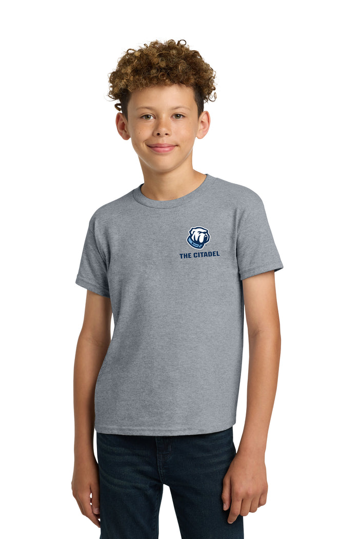 The Citadel Bulldog, Youth Heavy Cotton™ 100% Cotton T-Shirt - Gray