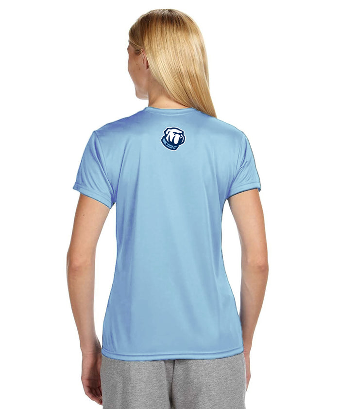 The Citadel C, Club Sports - Women's Basketball, A4 Ladies' Cooling Performance T-Shirt - Carolina Blue