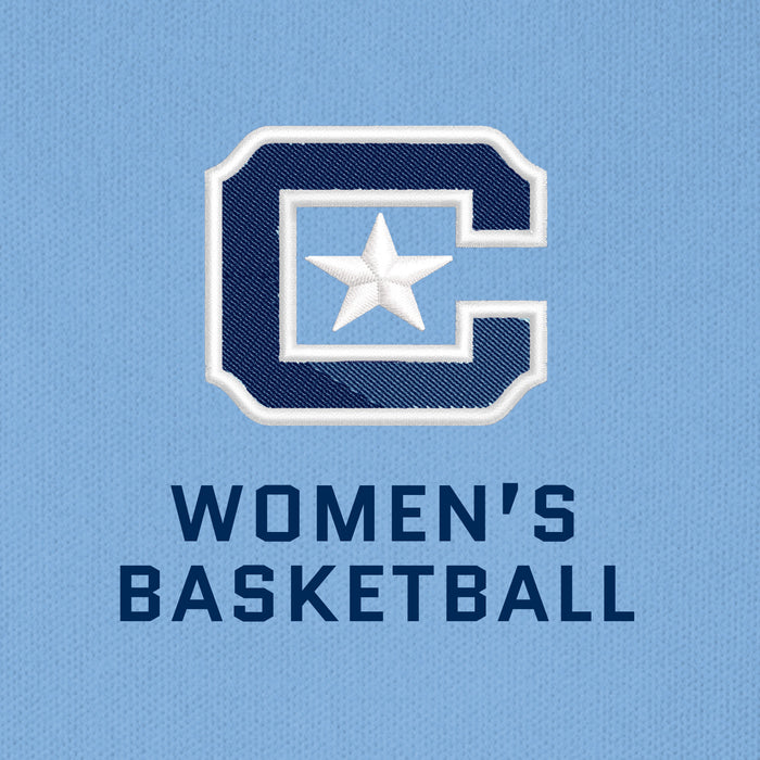 The Citadel C, Club Sports - Women's Basketball, Ladies UV Micro-Mesh Polo- Carolina Blue