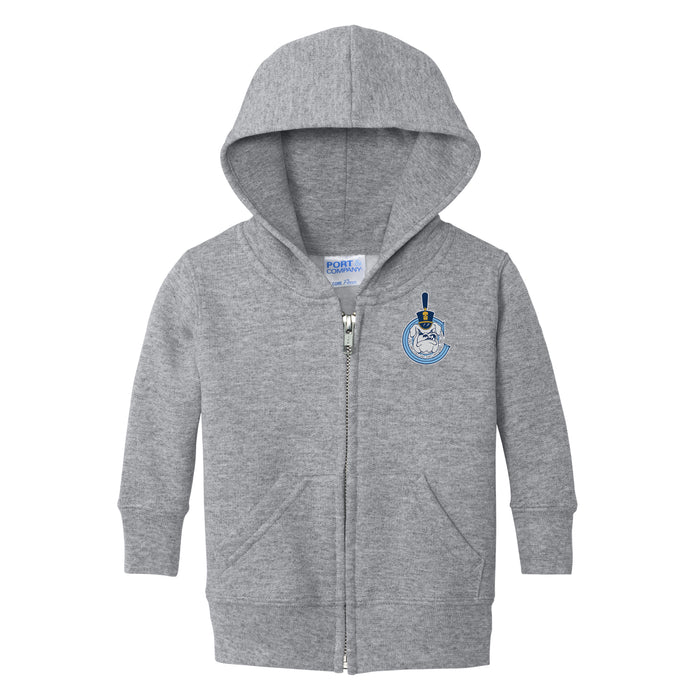 The Citadel, C Spike, Port & Co™ Infant Core Fleece Full-Zip Hooded Sweatshirt - Gray