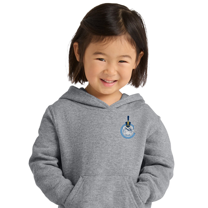 The Citadel, C Spike, Port & Co™ Toddler Core Fleece Pullover Hooded Sweatshirt - Gray
