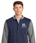 The Citadel C, Sports - Track & Field, Fleece Letterman Jacket- NAvy