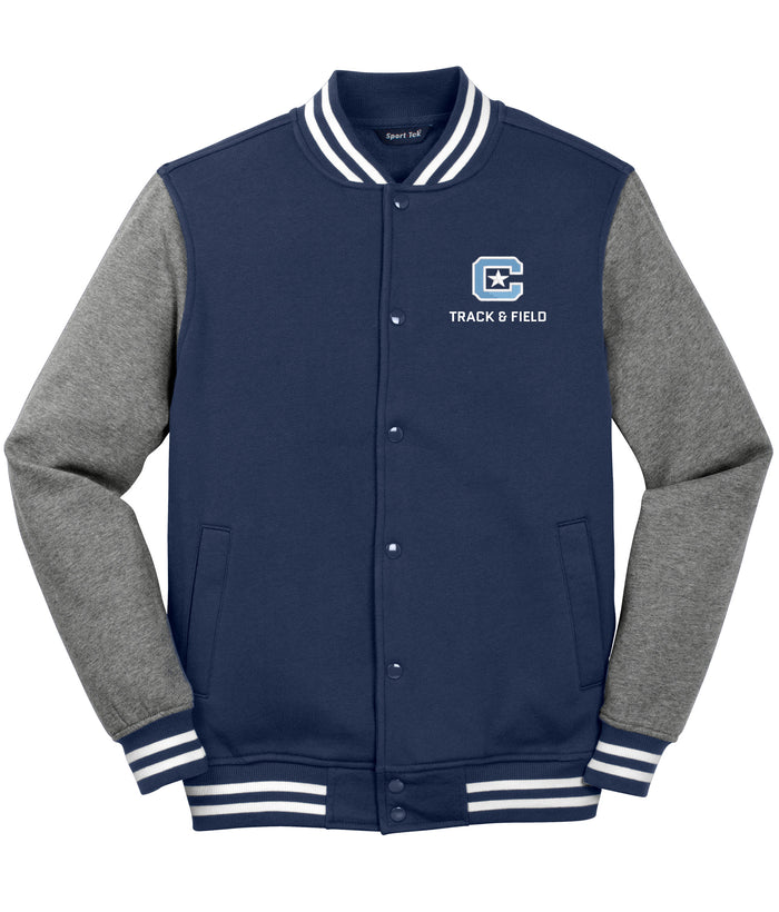 The Citadel C, Sports - Track & Field, Fleece Letterman Jacket- Navy