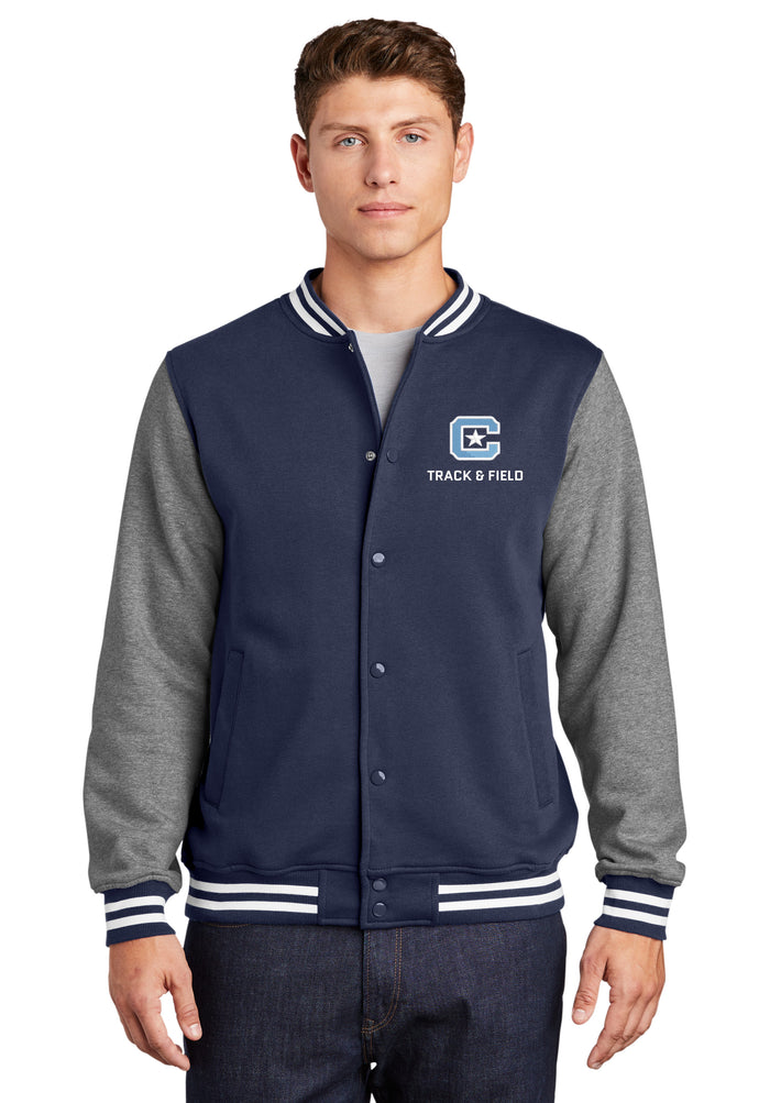 The Citadel C, Sports - Track & Field, Fleece Letterman Jacket- Navy