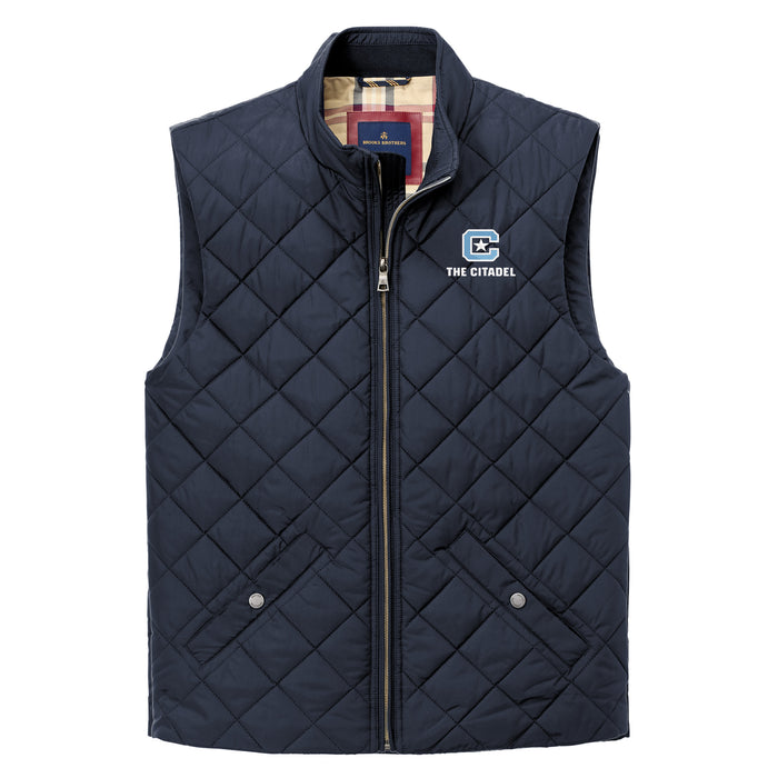 The Citadel, C Star, Brooks Brothers® Quilted Vest- Navy