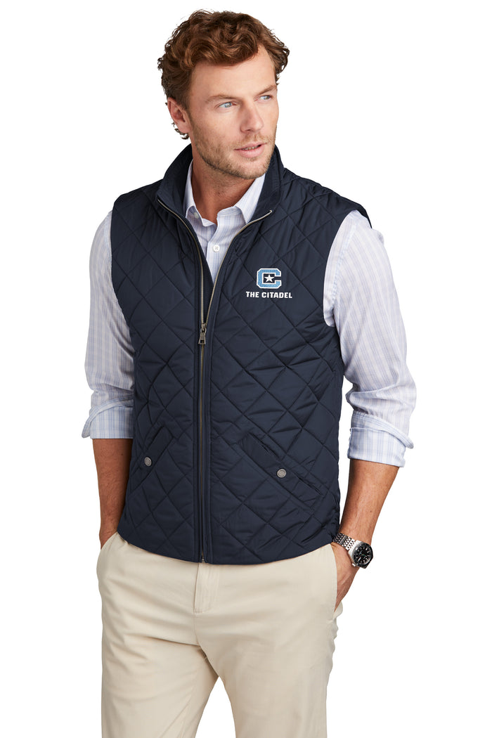 The Citadel, C Star, Brooks Brothers® Quilted Vest- Navy