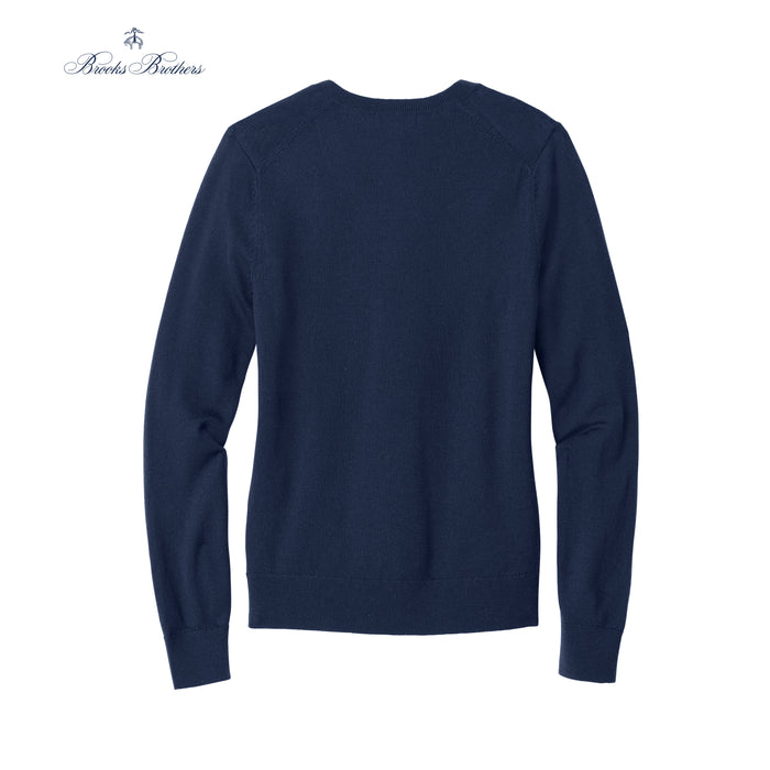 The Citadel, C Star, Brooks Brothers ® Women’s Washable Merino V-Neck Sweater- Navy