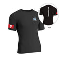 A black short sleeve compression t-shirt with a 'C' logo on the chest and a TM logo on the back neck area, designed for Jiu Jitsu athletes.