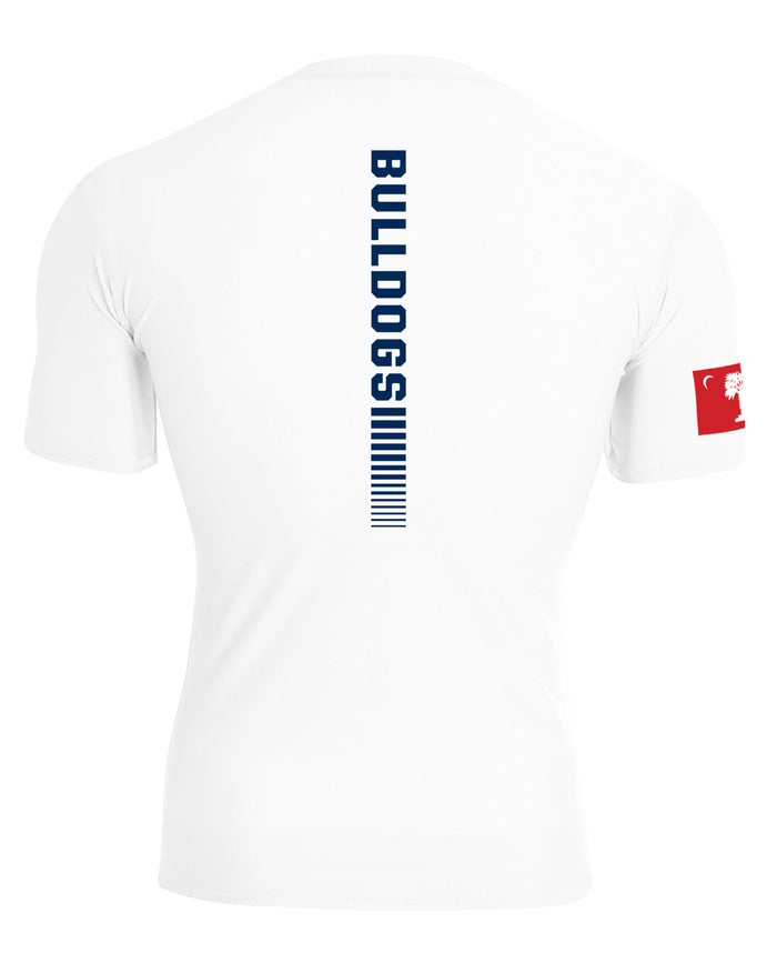 The Citadel, C Star, Club Sport - Jiu Jitsu, Compression Short Sleeve T-Shirt - White